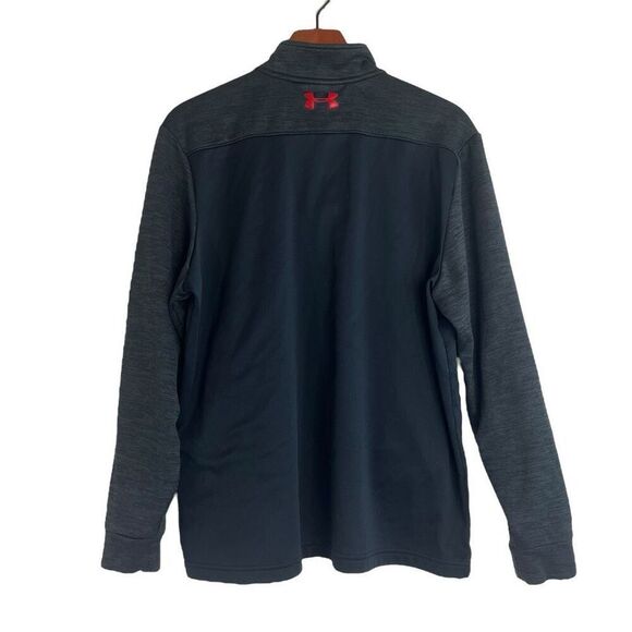 Under Armour Mens Loose Cold Gear Quarter Zip Pullover Sweatshirt Gray Size XL - Picture 8 of 12